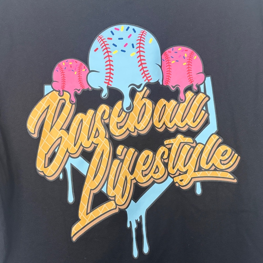 Kids Black Short-Sleeve Tee with Colorful Drip Logo - Picture 3 of 4